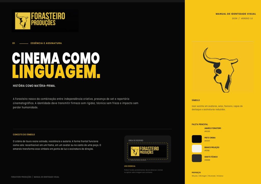 Projeto de identidade visual Forasteiro Produções