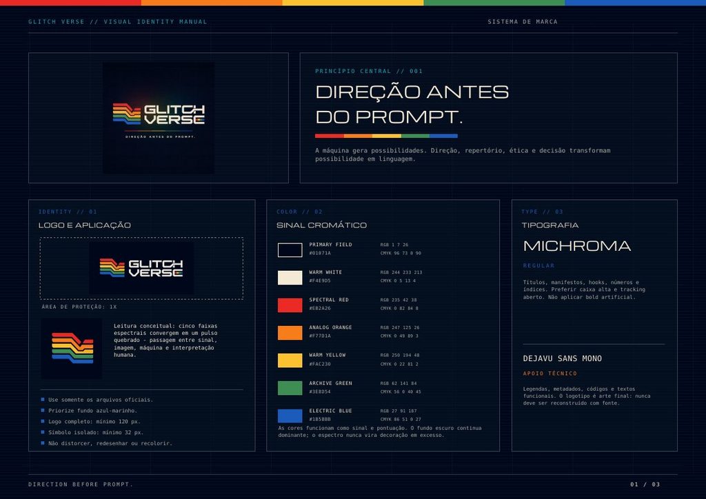 Projeto de identidade visual Glitch Verse