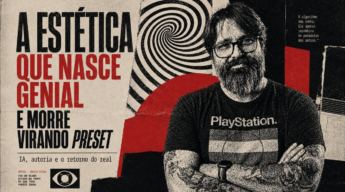 Capa em preto, vermelho e bege com Ernesto Andreghetto e o título A estética que nasce genial e morre virando preset.